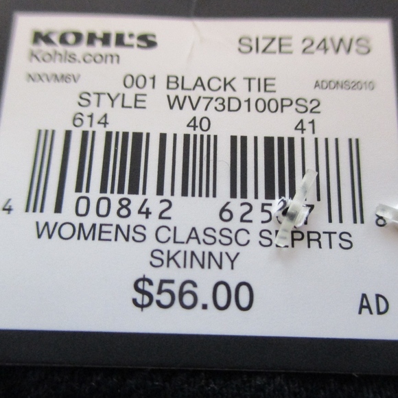 NWT - VERA WANG black Skinny jeans - sz 24WS - $56 - Picture 2 of 4